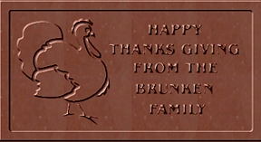 Example Thanks Giving chocolate bar from Custom Sweets!
